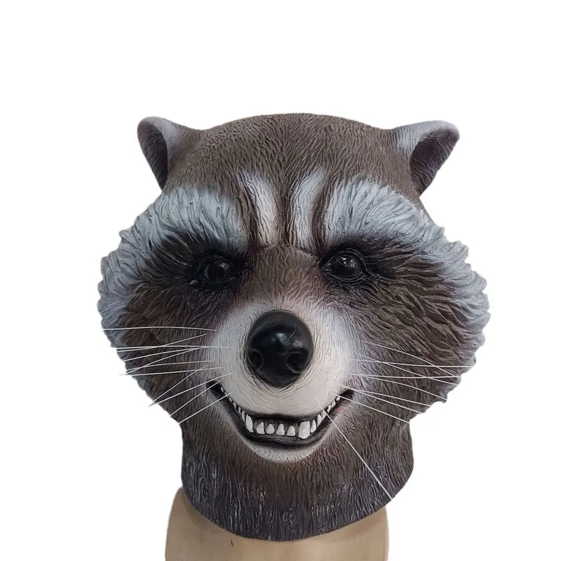 Máscara De Cosplay Guardiões Da Galáxia Rocket Raccoon Latex