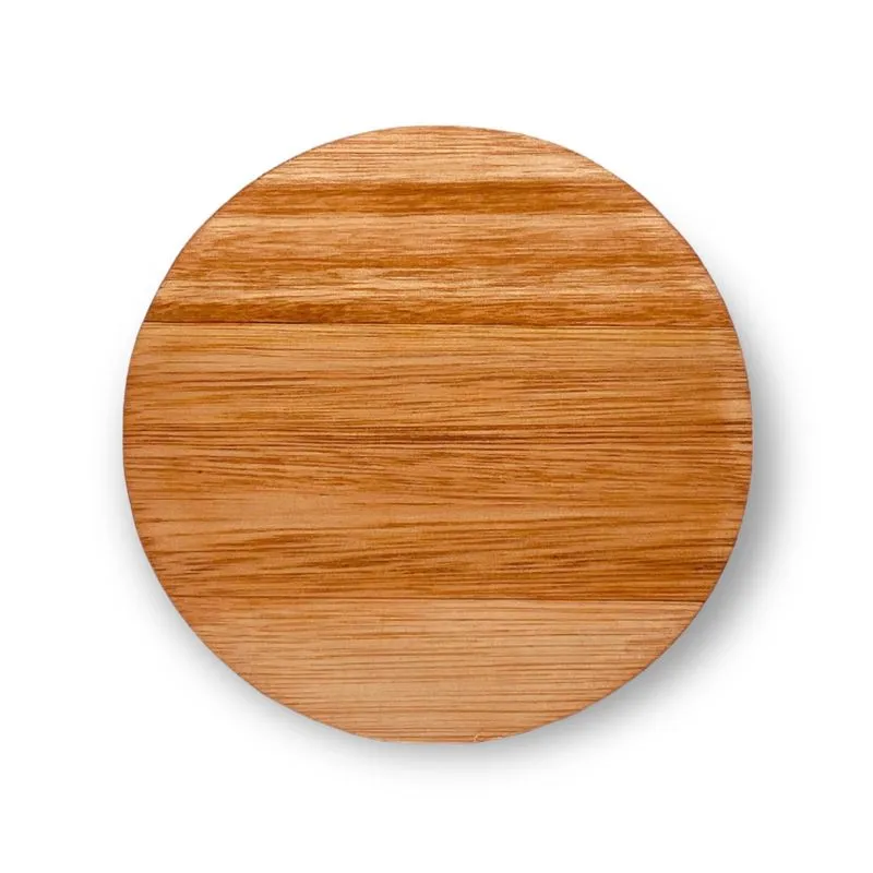 Kit 10 Porta Copos Redondos Madeira Eucalipto 10cm Woodspot