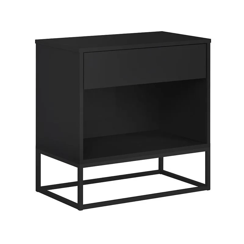 Criado Alto Padrão Industrial Malta Preto Base Ferro Preto