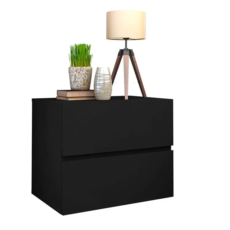 Mesa de cabeceira eros 45 estilo moderno europeu cor preto