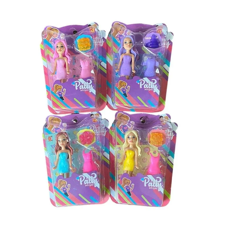 Kit 4 Bonecas Patty Amigas Sortido Com Acessórios Brinquedo