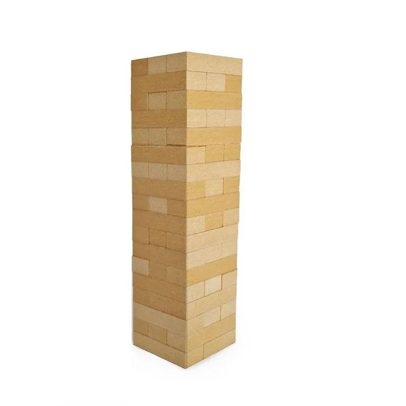 Brinquedo Torre Divertida Com 54 Peças Em Madeira Infantil