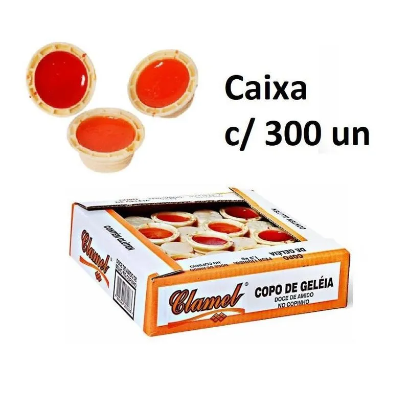 Caixa Com 300 Doces Copinho De Geléia De Frutas Cosme Damião