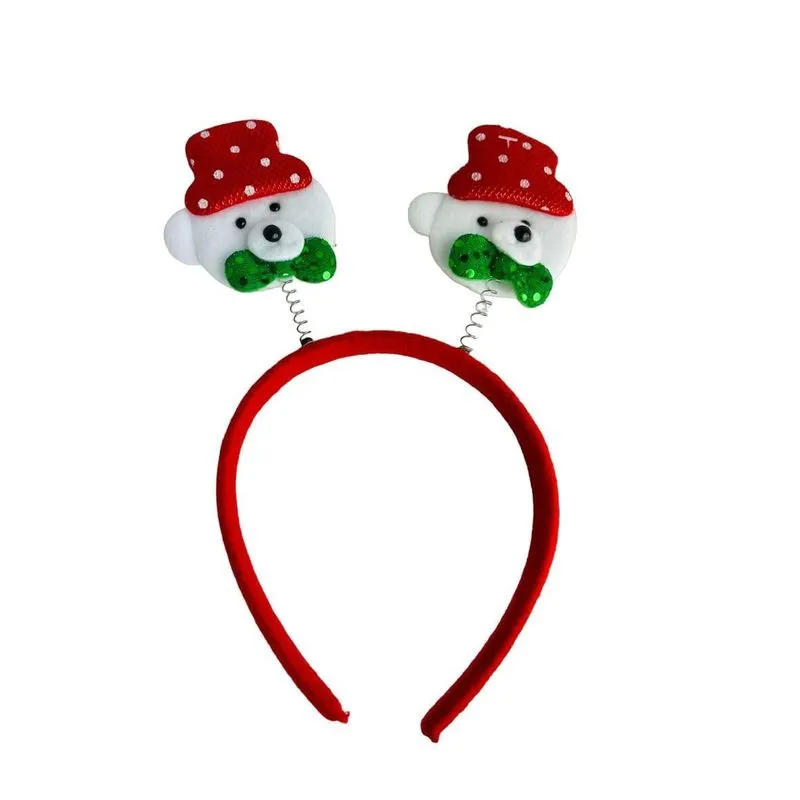 Tiara Arco Urso Natal Decorativo Fantasia 5 Unidades