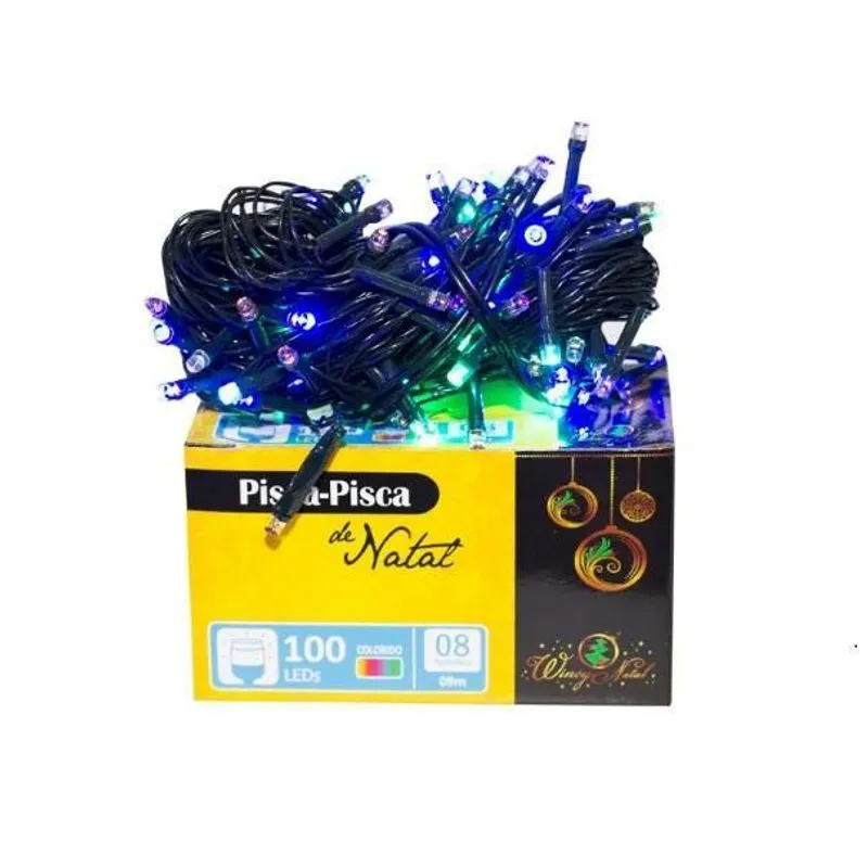 Caixa Pisca Pisca 100 Leds 8 Funções 9 Metros Colorido 127v