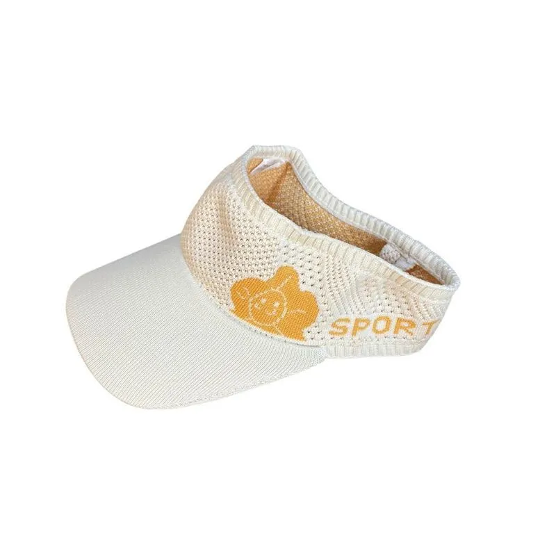 Kit 5 Un Boné Viseira Infantil Bege Sortido Tricô Para Praia