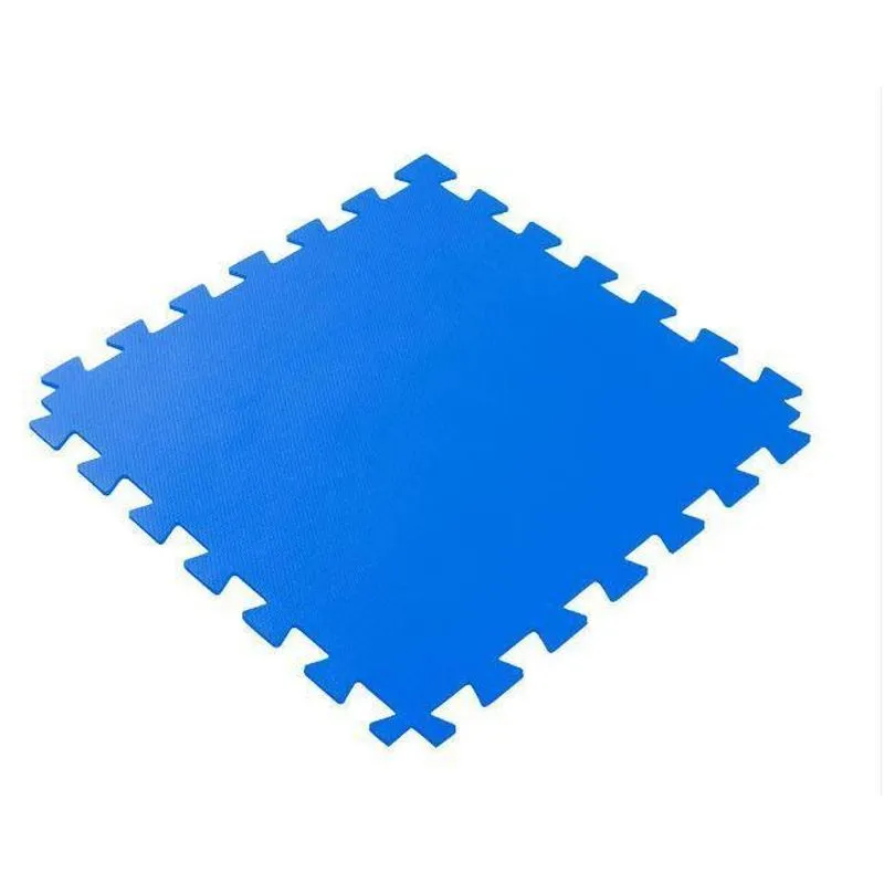 Kit 5 Tatames 50x50cm 10mm De Espessura Azul Com Encaixe