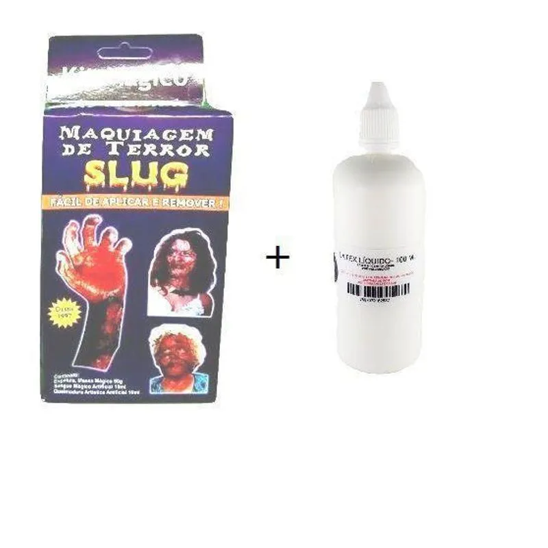 Kit Slug Maquiagem De Terror Slug E Latex 100 Ml