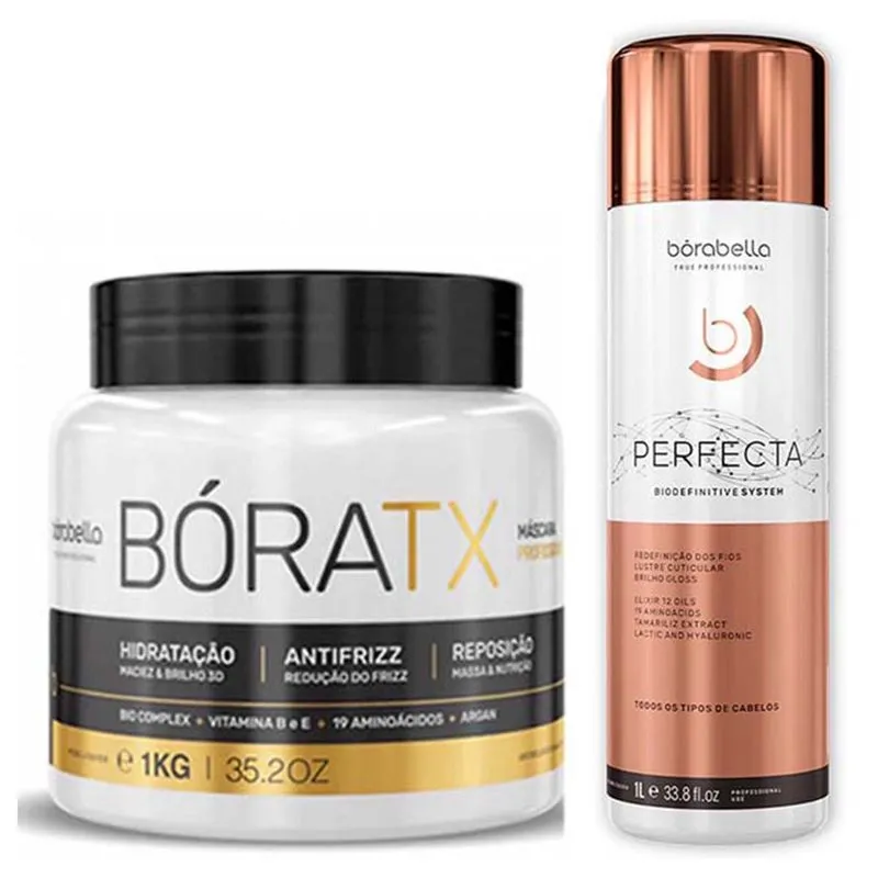 Kit Mascara Bóratx e Perfecta Biodefinitive 1L Borabella