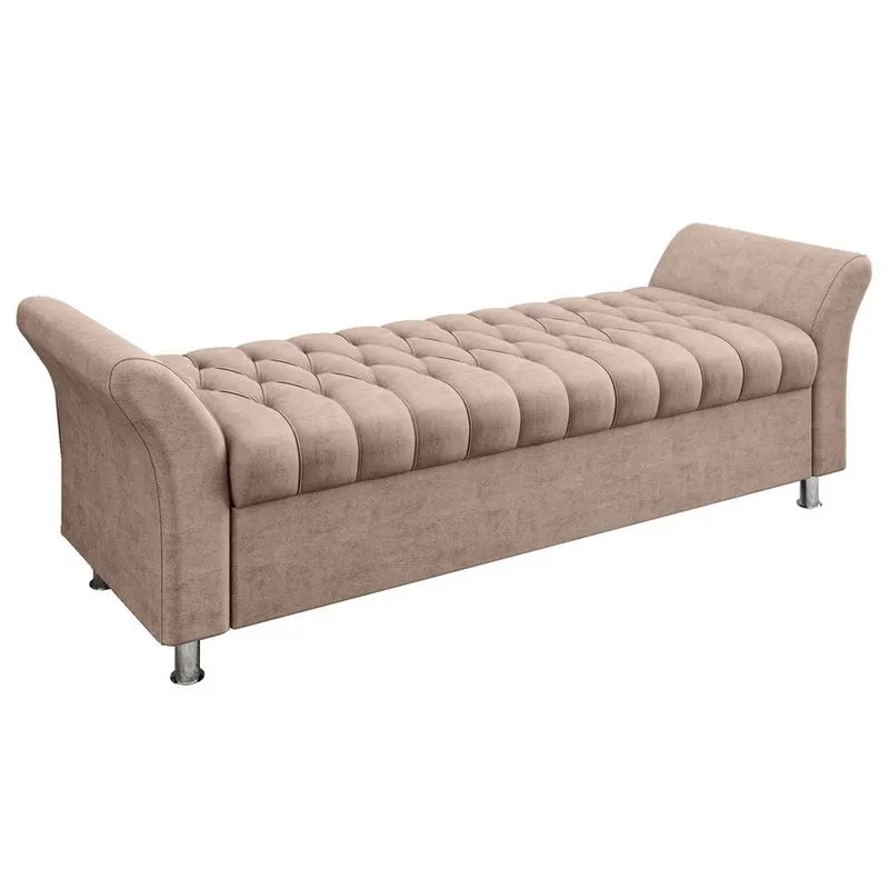 Recamier Queen Veludo Pés Redondo em PVC-Apolo