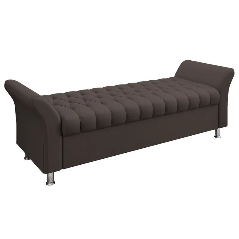 Recamier King em Courino Pés Redondo em PVC-Apolo