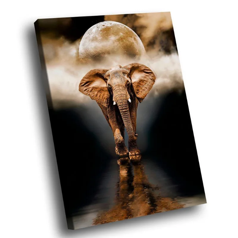 Quadro Elefante Luar Br Artes Grande 118x78