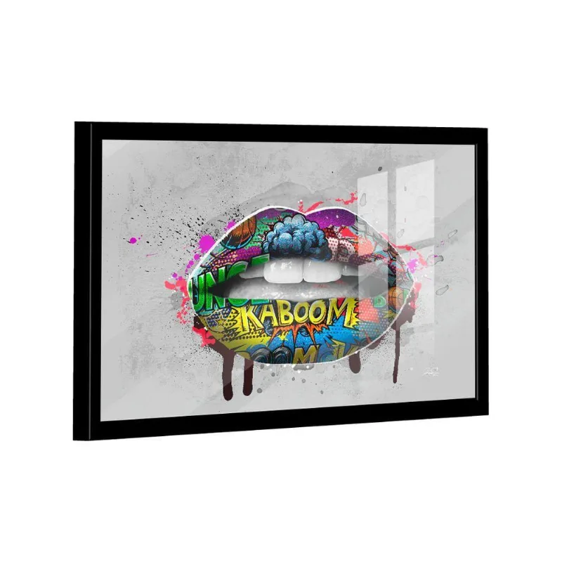 Quadro Boca Grafite -- Br Artes