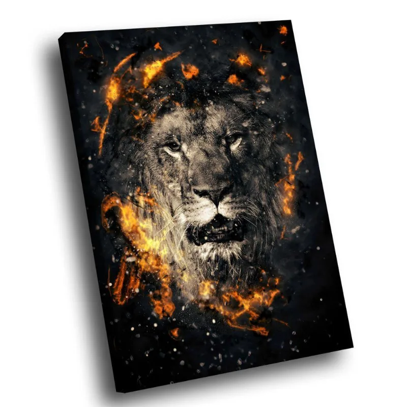 Quadro Lion Smoke Médio 84x54