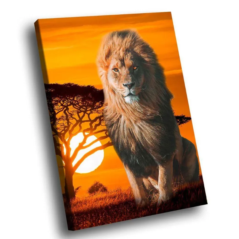 Quadro Lion Summer Br Artes Grande 118x78