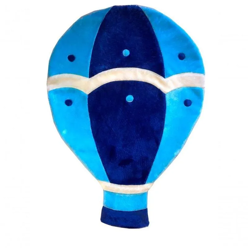 Tapete Pelúcia Balão 1,25M X 90Cm Quarto Infantil Base Emborrachado - Azul Marinho