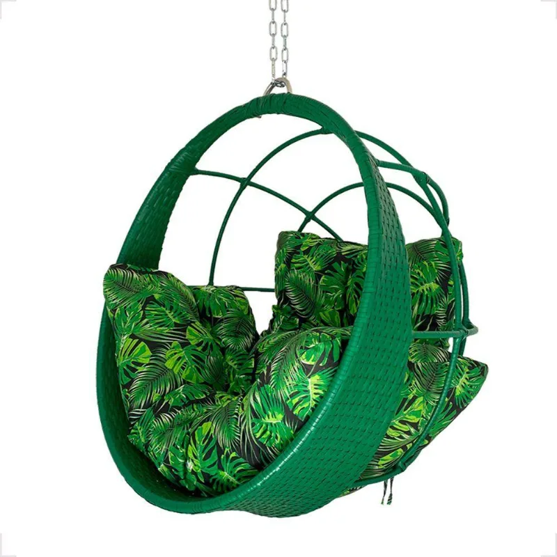Balanço Suspenso Ninho Ômega Jardim Gourmet Alumínio Teto Verde G1