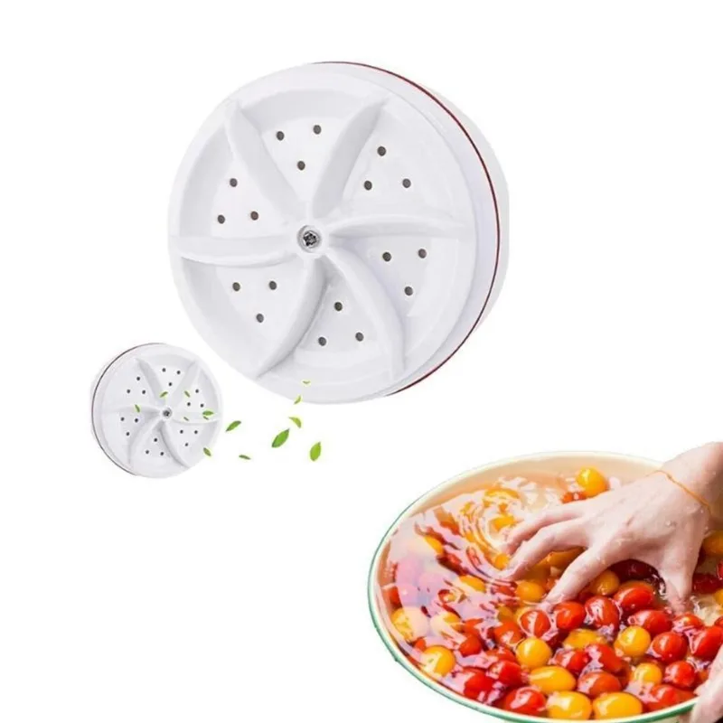 Mini Máquina De Lavar Frutas E Verduras Ultrassônica 2 Em 1