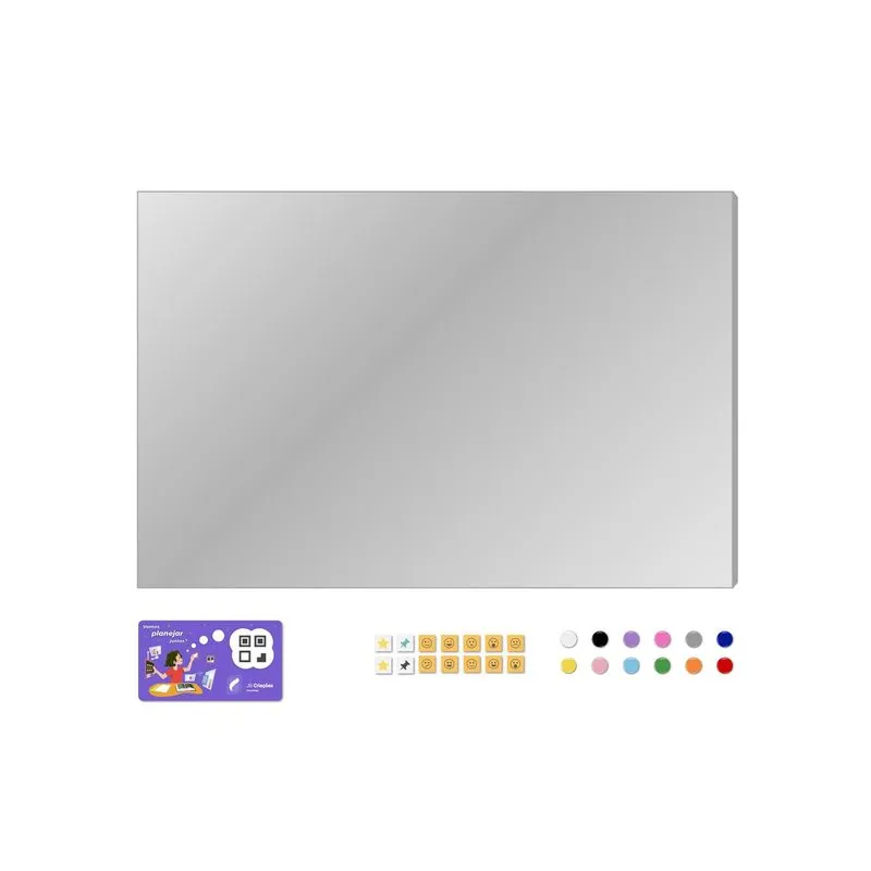 Painel Para Fotos Cinza, Notas + 26 Imãs + Tecnologia 45x70