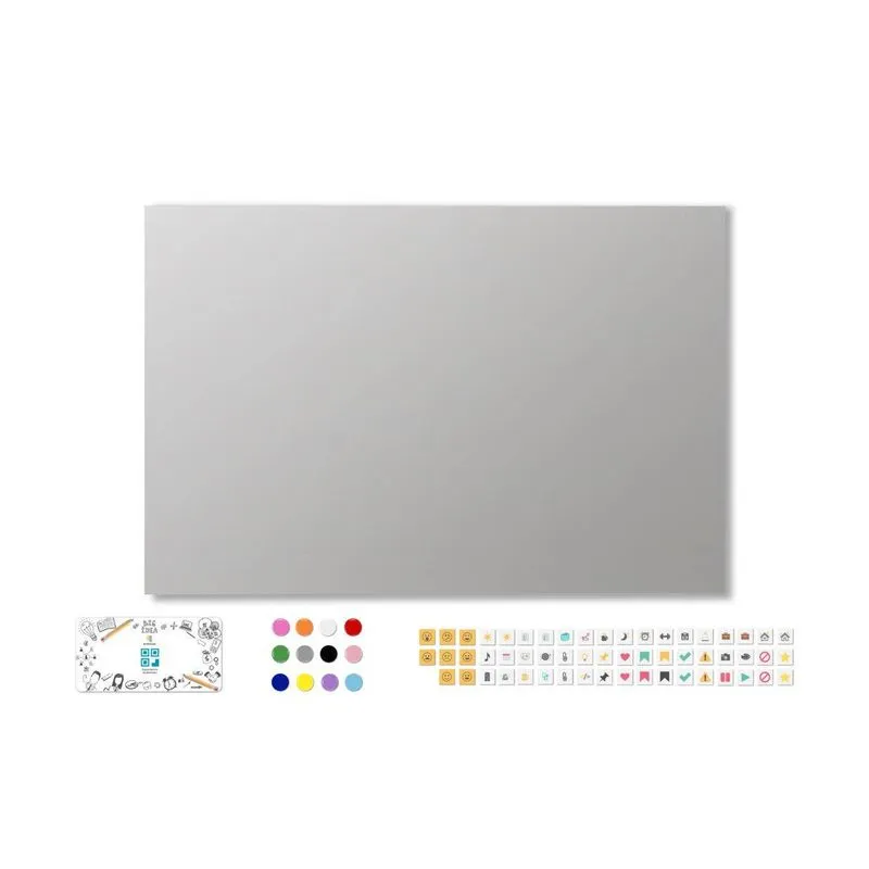 Painel Para Fotos E Notas + 68 Imãs + Tecnologia 35x50 Cinza