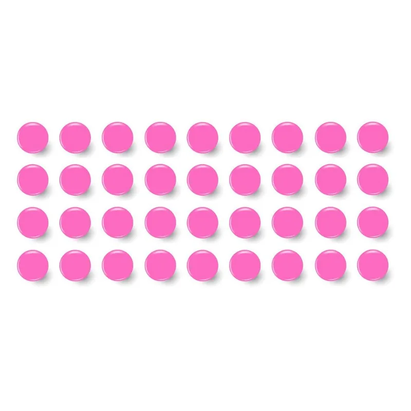 36 Imãs Rosa Escuro Para Geladeira, Mural E Quadro Magnético