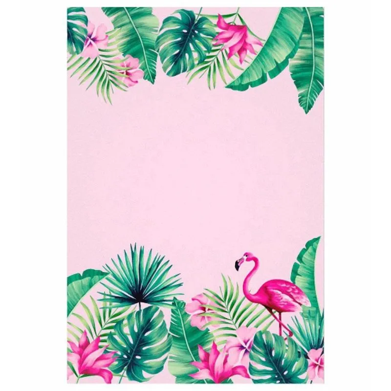Painel Festa Retangular 3D Flamingo Casadinho 1,50M X 2,20