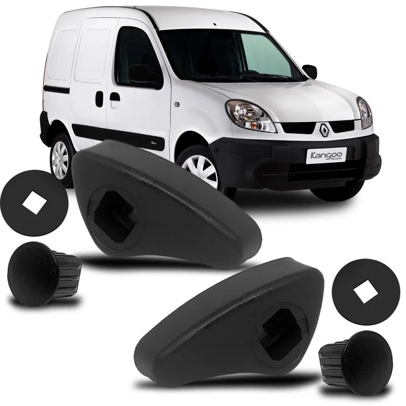 Par Puxador Manopla Alavanca Preta Inclinacao Banco Kangoo 2009 2010 2011 2012 2013 2014 2015 2016 2017 2018