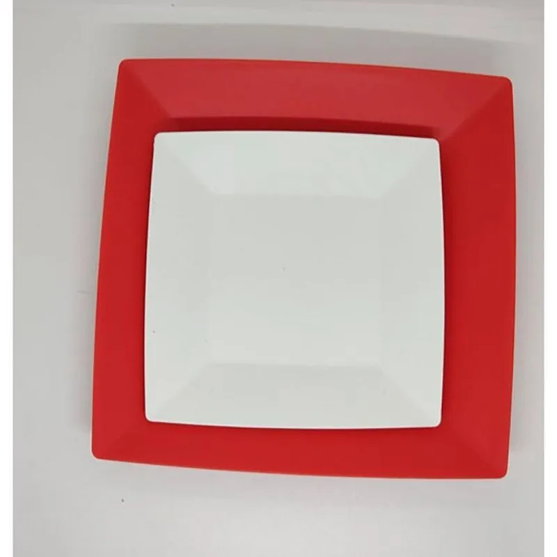 Kit 12 Refeição Japonês Vermelho + 12 Sobremesa Branco