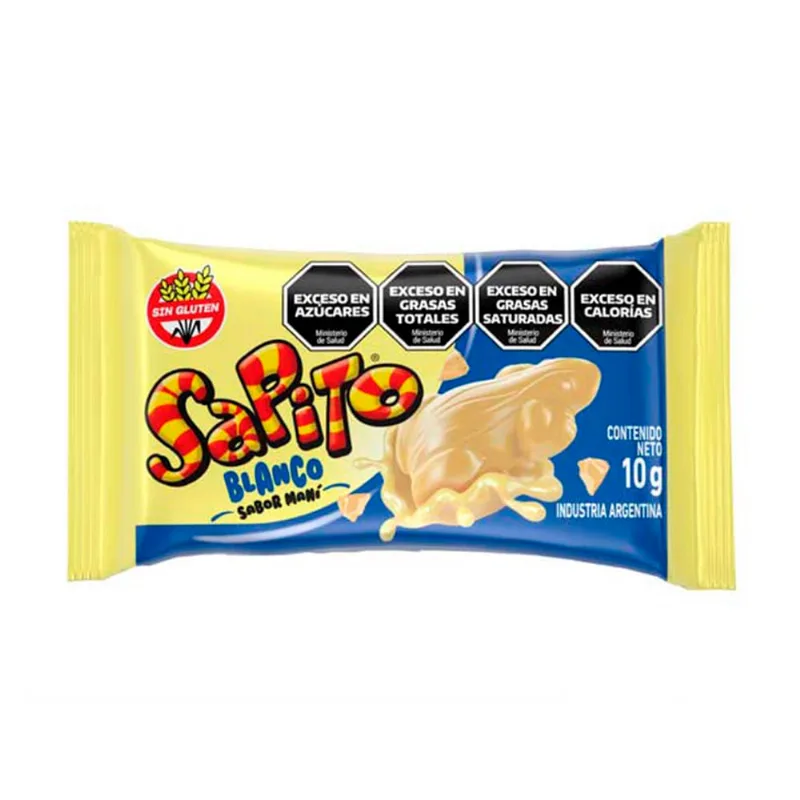Chocolate Blanco Sabor Maní 10 Grs Sapito