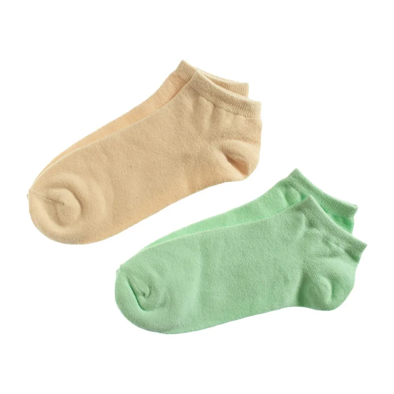 Soquetes Wav Lisos Verde y Beige x 2 un