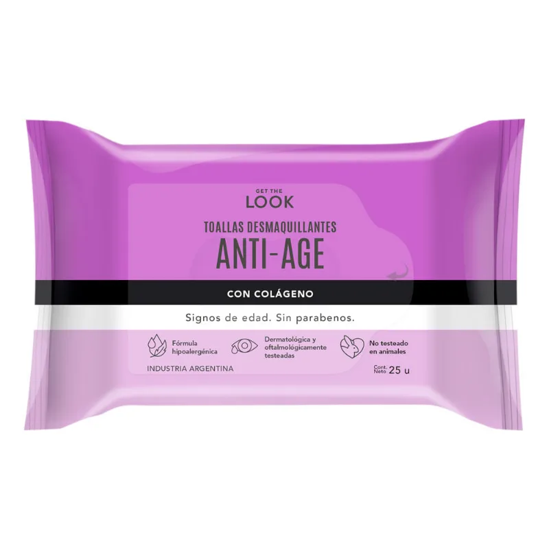 Toallitas Desmaquillantes Get The Look Anti Age x 25 un