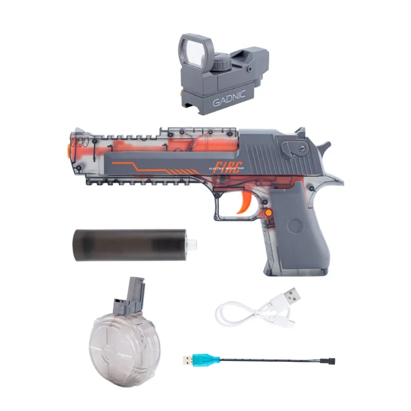 Pistola de Agua Automática Gadnic Luz Led Recargable 10 Metros