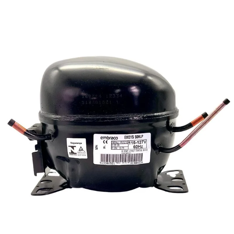Motor Compressor 1/6 Hp Em2ys50hlp Embraco Gás R134a 110v