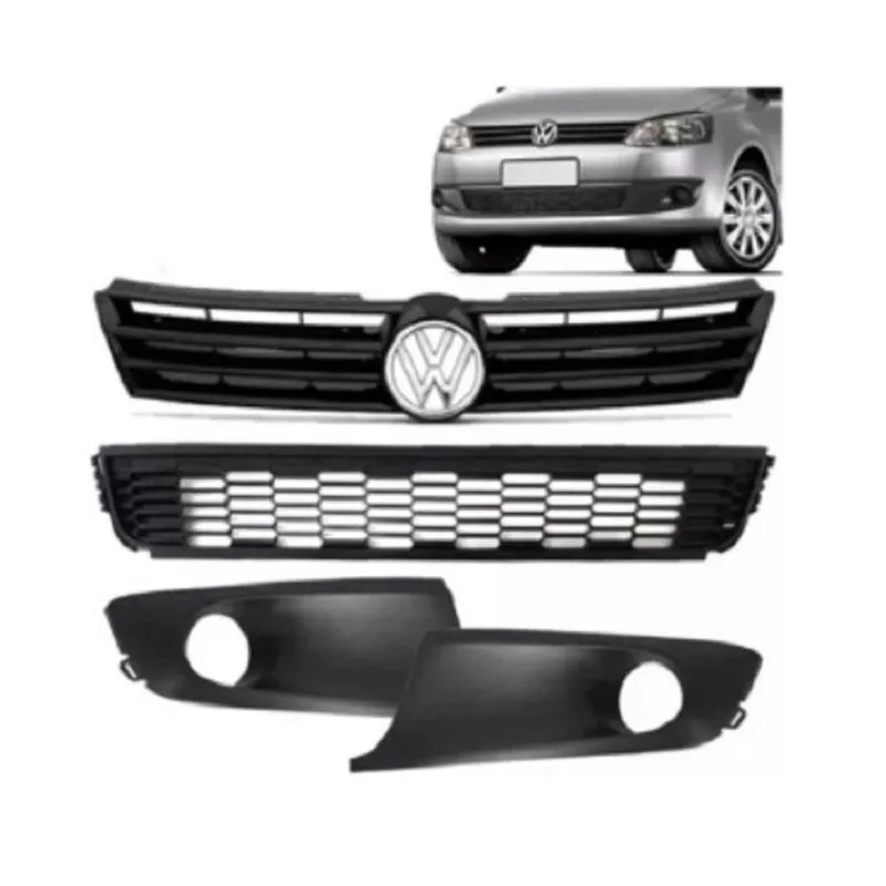Kit Grade Superior + Inferior Milha Com Furo Fox 2010 A 2014