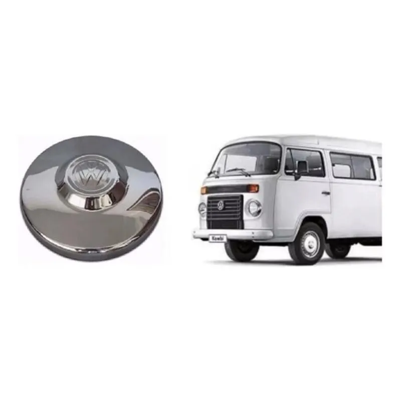 Calota 1 Pç Ferro Cromada Centro Fusca Kombi Clipper Variant