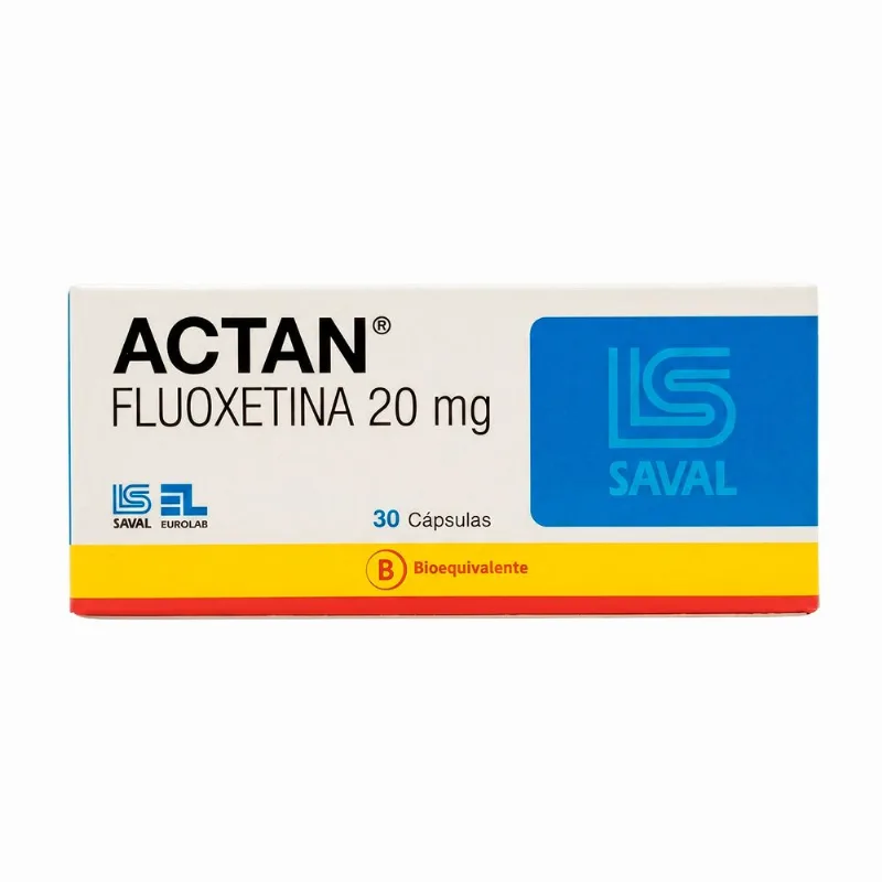 Actan Fluoxetina 20 mg 30 Cápsulas