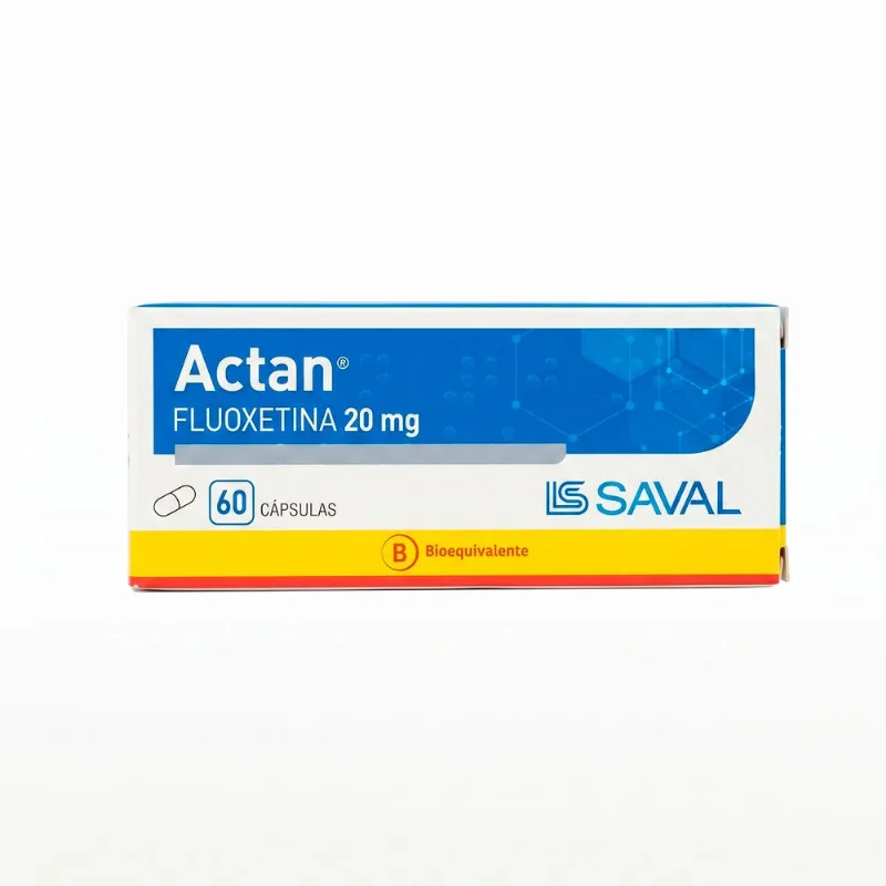 Actan Fluoxetina 20 mg 60 Cápsulas