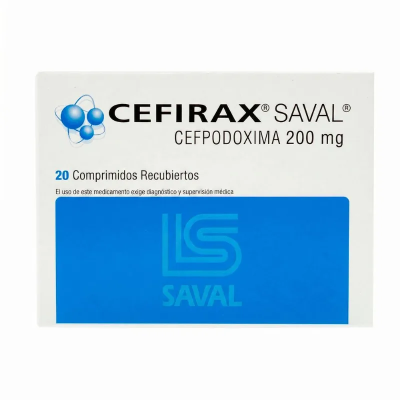 Cefirax Saval Cefpodoxima 200 mg 20 Comprimidos Recubiertos