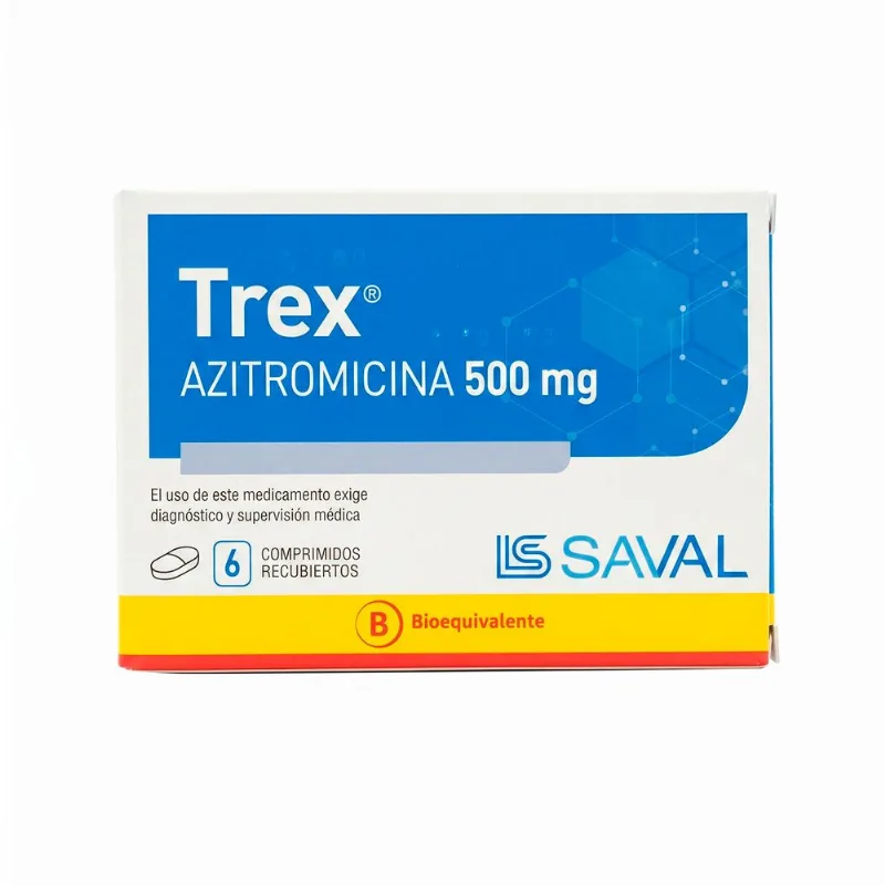 Trex Azitromicina 500 mg 6 Comprimidos Recubiertos