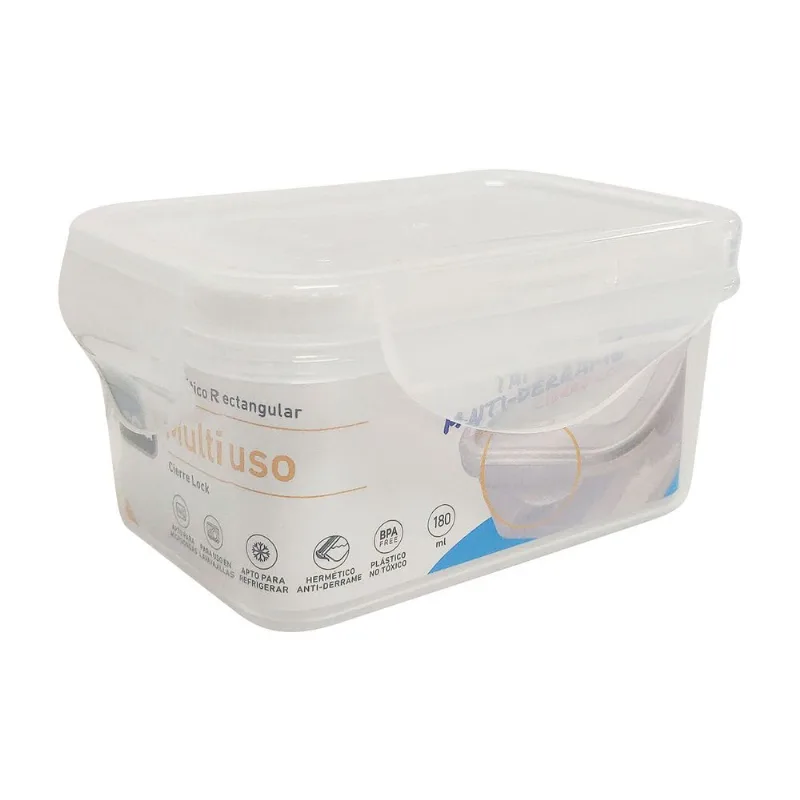 Contenedor Hermético Lock Rectangular 0.18 L
