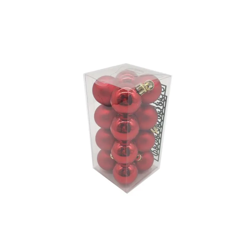 Set 16 Esferas 4cm Rojo - Krea