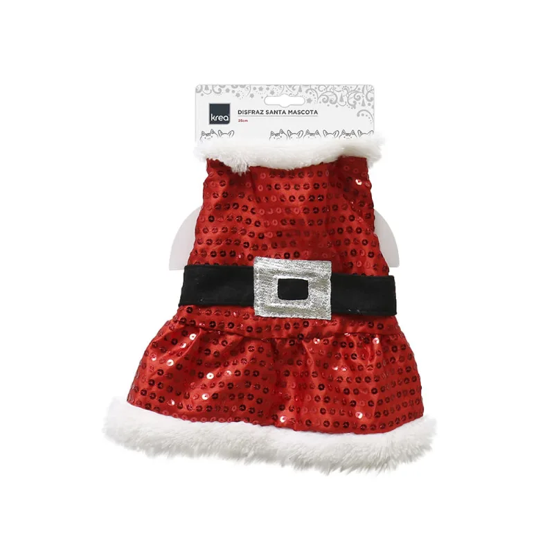 Disfraz Santa Lentejuelas Mascota - Krea
