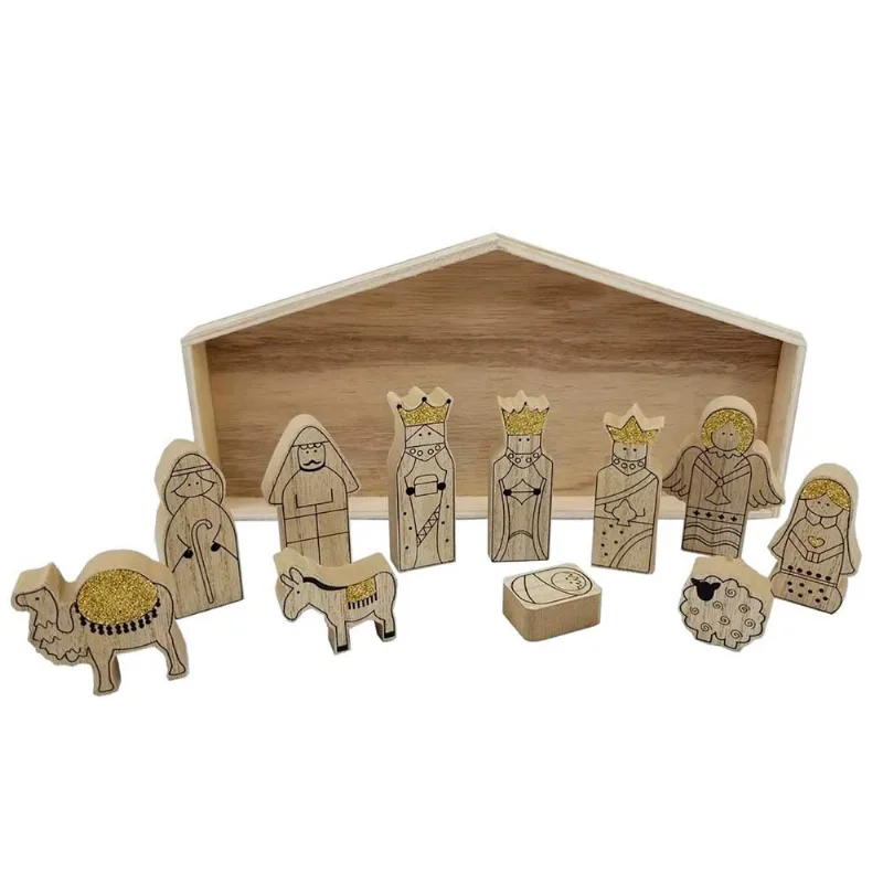 Pesebre Infantil Madera - Krea