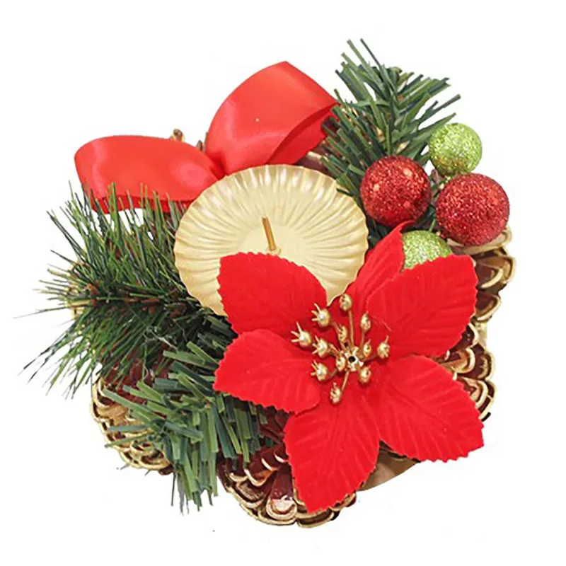 Portavela Individual Poinsettia 13x13cm - Krea