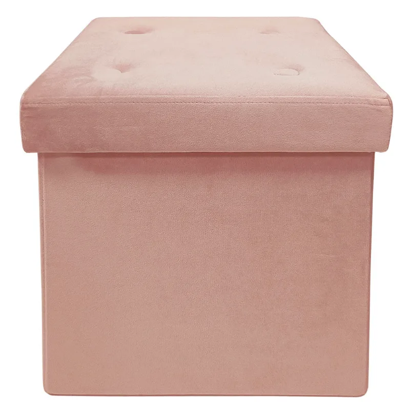 Puff velvet38x38x38cm rosado M+Design