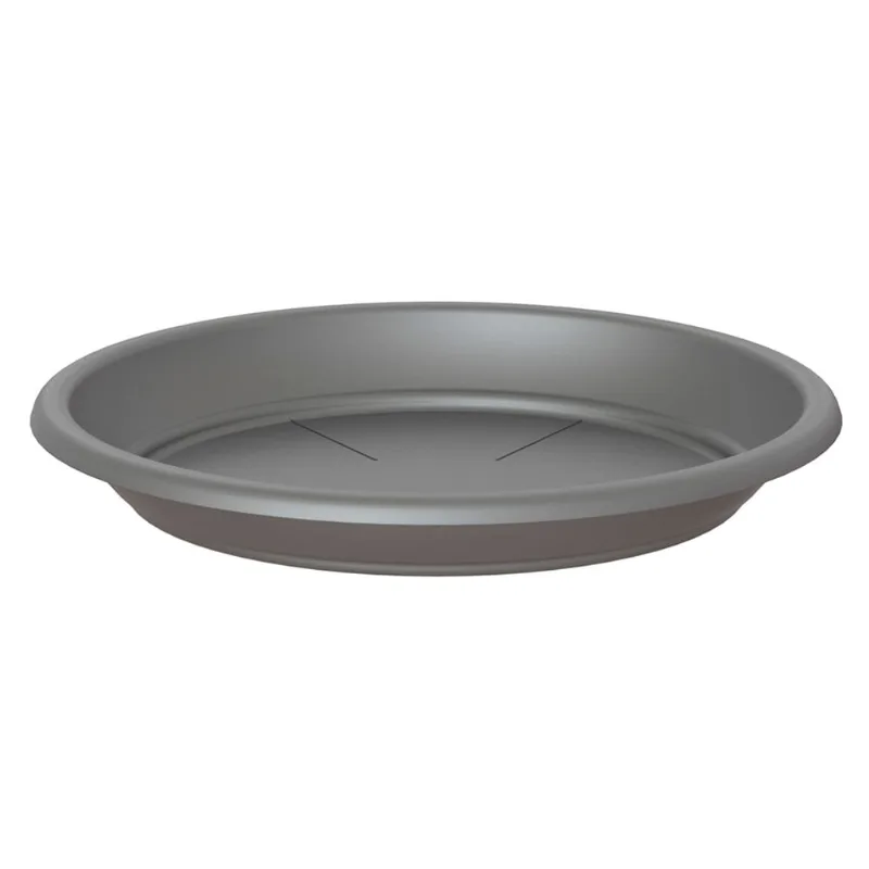 Plato matera plástico 13 cm Capri antracita Outzen