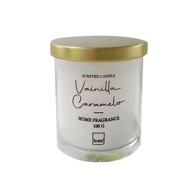 Vela Aromática Sabor Vainilla y Caramelo 100 Grs 1 Un Krea
