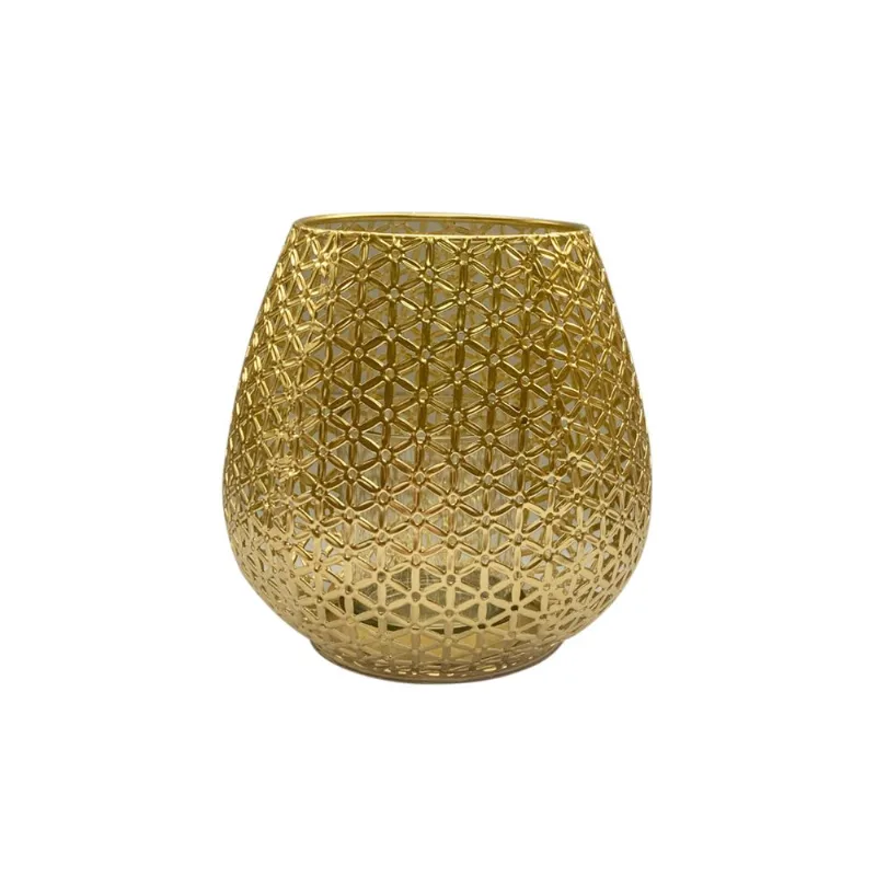 Portavela de Metal Dorado 15 x 15 x 15 Cm Krea Portavela México De Metal Tamaño S Krea