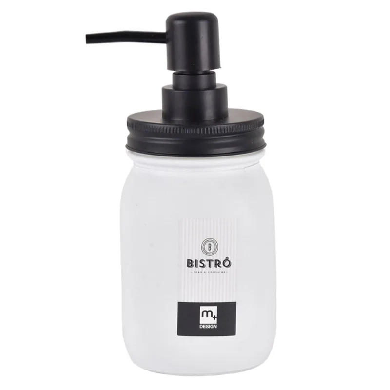 Dispensador vidrio Bistró 19x7.6cm blanco Cotidiana