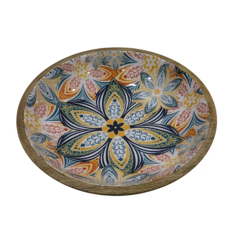 Ensaladera Flor Multicolor Madera Krea
